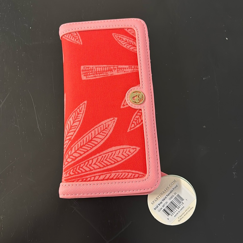 NWT Spartina 449 Palmetto Frond Snap Wallet